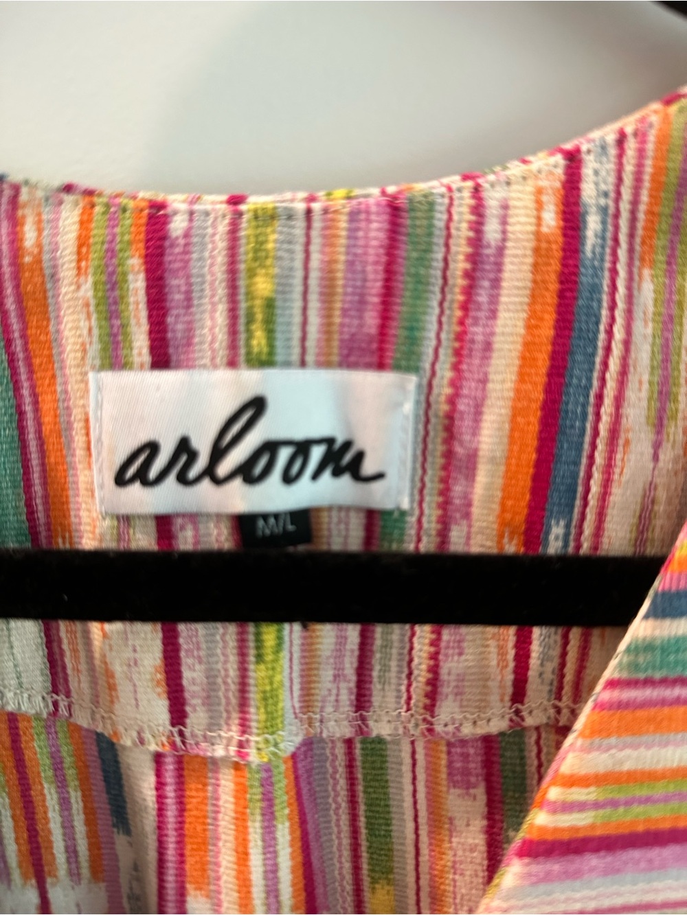 Arloom Multicolor Striped V-Neck Tunic Top - Picture 3 of 3